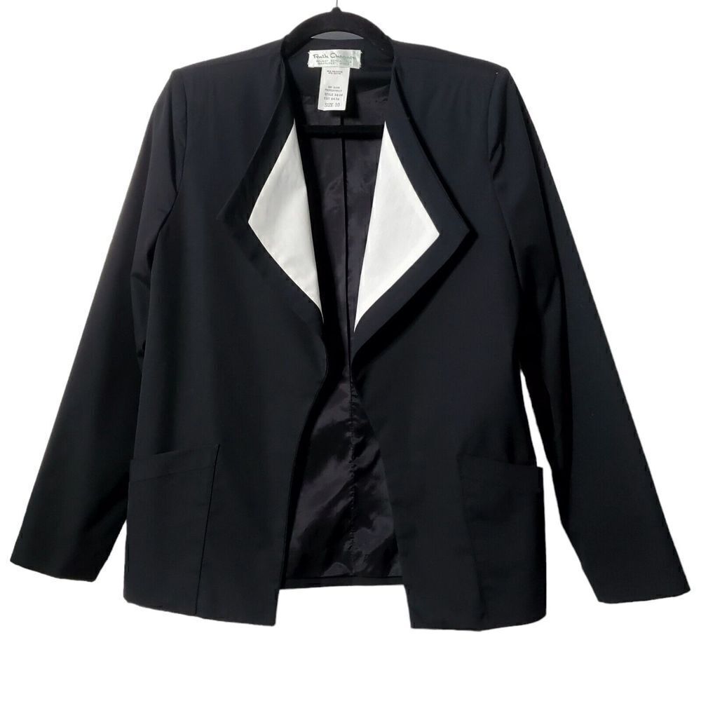 Ruth Chagnon Vintage Womens Mod Blazer Jacket Size 10 Color Block Career Boss